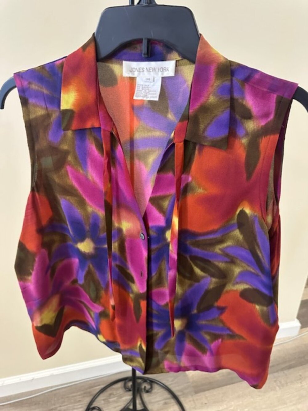 floral shirt and coordinating solid pants